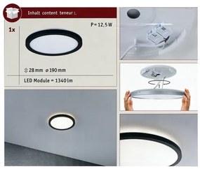 Paulmann 70997 - LED/11,2W Mennyezeti panel ATRIA 230V 3000K fekete