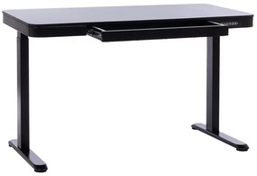 VELSEN íróasztal elektromos magasságállítással, vezérlőpanellel 120x60 cm fekete