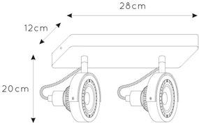 Lucide 31931/24/31 – LED Dimmelhető Spotlámpa TALA 2×GU10/12W/230V Fehér