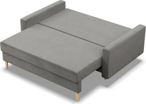 Etna kanapé, bársony, bonell töltet, világosszürke