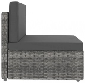 10 részes szürke polyrattan kerti ülőgarnitúra