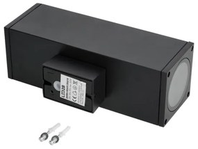 Kültéri fali lámpa 2xGU10/35W/230V IP54 szögletes fekete