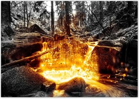 Poszterek 100x70 Hegyi folyó Tájkép