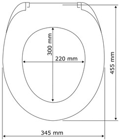 Premium Palma fehér WC-ülőke, 46,5 x 35,7 cm - Wenko