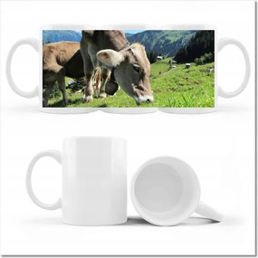 Alpesi tehenek fényképes bögre