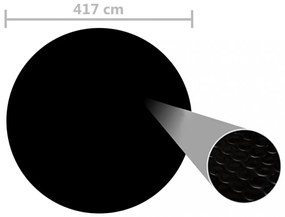 fekete polietilén medencetakaró 417 cm