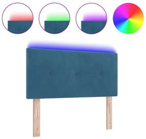 LED Fejtámla Gombos Steppelt Sötétkék 100 cm Bársony