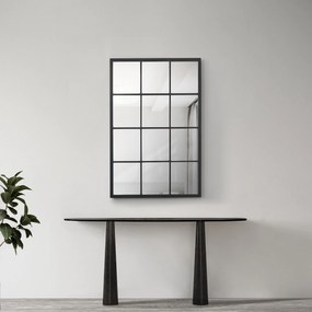 [en.casa] Fali tükör Cupello 90x60 cm fekete, matt