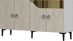 Gama 150 - White, Travertine, Gold