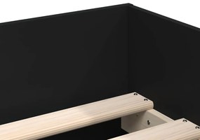 vidaXL fekete ágykeret fiókokkal 90 x 200 cm