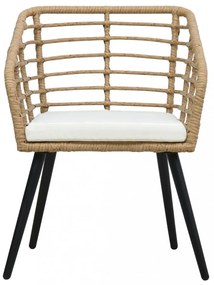 3-darabos tölgyszínű polyrattan bisztrószett