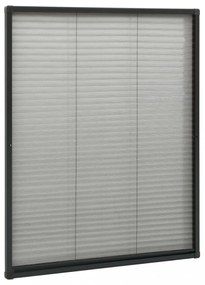 antracitszürke alumínium pliszé ablakszúnyogháló 80 x 100 cm