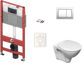 Fali WC szett TECE előtétfalas szereléshez + Ceramia S-Line Pro WC KMPLSIKOTSCR