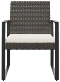 2 db barna polyrattan kerti étkezőszék