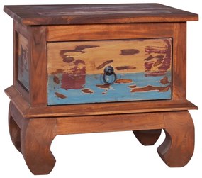 Újrahasznosított tíkfa éjjeliszekrény 45 x 35 x 40 cm