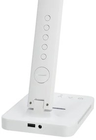 LED Dimmelhető lámpa vezeték nélküli QI töltéssel, kijelzővel és USB porttal LED/7W/230V 3000-6000K