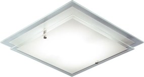 DAR LIGHTING FRA472 FRAME Négyzetes Mennyezeti Lámpa Matt Üveg, Szatén Króm R7s IP20