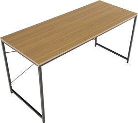 Íróasztal tölgy/fekete, 150x60 cm, MELLORA