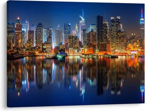 Manhattan képe éjjel (70x50 cm)