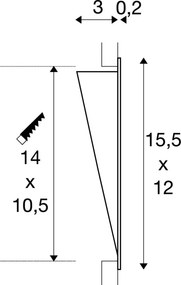 SLV DOWNUNDER 151952 Beépíthető lépcsőházi lámpa 1x5.2W/LED 3000K 230LM IP20