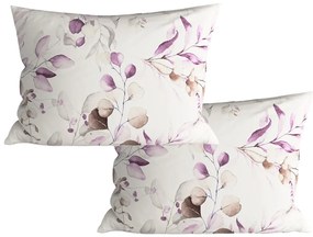 Szett 2 db díszpárnahuzat mikroszálból FLORANY 50x70 cm, fehér