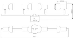 Globo 57917-4N - Spotlámpa  MASON 4xGU10/25W/230V fekete/ezüst
