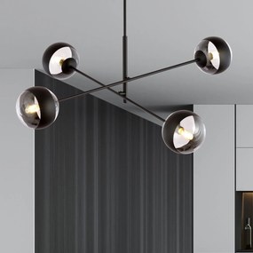 Emibig modern függeszték linear fekete átlátszó emi1168/4