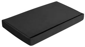 Black velvet pouf 60x30x30 cm Ruhhy 25995