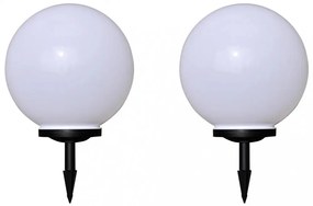 2 db kültéri gyalogjáró LED-lámpa cölöppel 40 cm