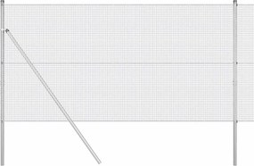 vidaXL Kerítésoszlop Ezüst 50 x 1,4 m (16 x 16 mm-es háló) Acél