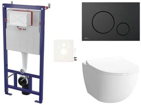 Fali WC szett SAT előtétfalas szereléshez + VitrA Sento WC SIKOSSSEN68K