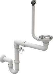 Gránit mosogató szifonnal és csepegtető felülettel, bézs, 80x48, RONA
