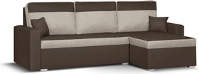 ASTRA3 Kinyitható sarokkanapé Sötétbarna/bézs