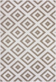 Teraszszőnyeg 160x230,bézs krémszínű kétoldalas lapos szövésű zsinóros