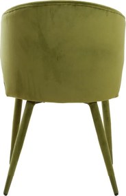 Zöld kárpitozott étkezőfotel szett 2 db-os Kosaka – Light &amp; Living