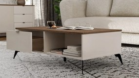 CORDOBA dohányzóasztal 110x63x11.5 cm, kasmír- tölgy- fekete