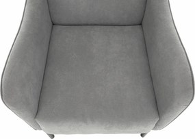 Kényelmes fotel, szürke/fekete, BREDLY