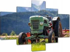 Vászonkép 100x70 Régi traktor az Alpokban