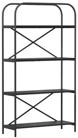 Könyvespolc Musta tammi 80 x 30 x 146 cm Faanyag