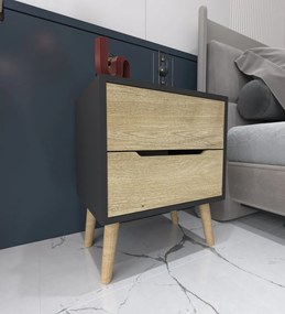 Flora - Anthracite, Sapphire Oak