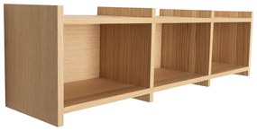 Natúr színű többszintes fali polc tölgyfa dekorral 80 cm Focal – Hübsch