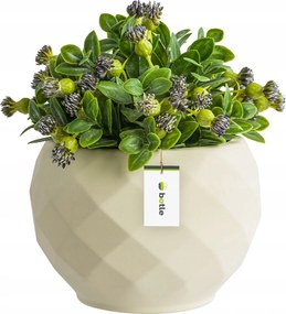 Virágcserép kerámia fedél fehér színben 18,5 cm H17 cm matt Stílusos