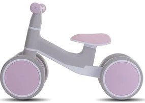 Tolós bicikli KVADROLET szürke/rózsaszín