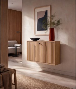Natúr színű billenő ajtós cipőtartó tölgyfa dekorral 72x43x17 cm Albany – Actona
