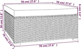 5 részes fekete polyrattan kerti ülőgarnitúra párnákkal