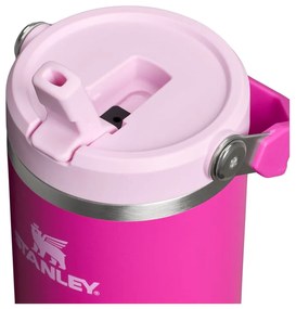 Rózsaszín rozsdamentes acél termosz 890 ml The IceFlow™ Flip Straw 2.0 Cherry Blossom – Stanley