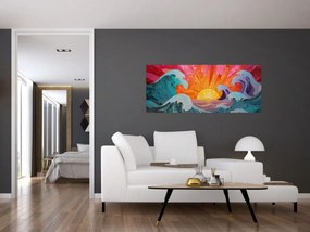 Kép - Hullámmozaik (120x50 cm)