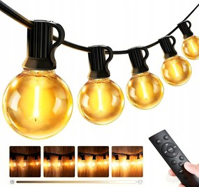Kerti fényfüzér 30M 50X Led izzó Lánc Vízálló IP44