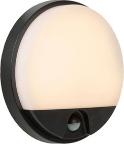 LUCIDE 22863-10-30 HUPS Fali Lámpa Mozgásérzékelővel Fekete LED IP44