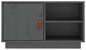 szürke tömör fenyőfa TV-szekrény 70 x 34 x 40 cm